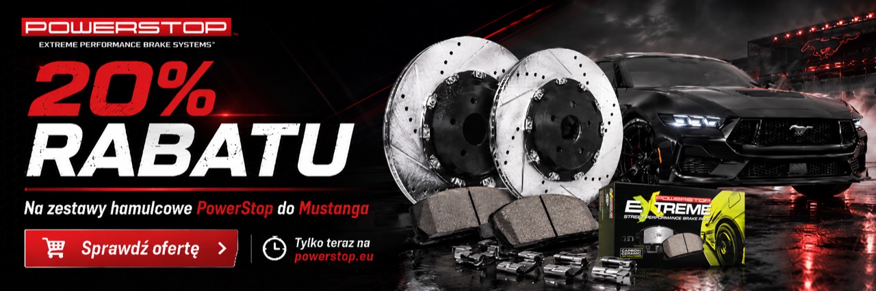 20% rabatu na zestawy hamulcowe PowerStop do Forda Mustanga
